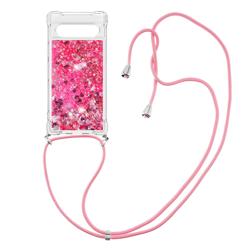 YB Quicksand Series-4 for Google Pixel 7a 5G Liquid Quicksand Phone Protective Case Soft TPU Drop-proof Cover with Lanyard YB Quicksand Series-4 for Google Pixel 7a 5G Liquid Quicksand Phone Protective Case Soft TPU Drop-proof Cover with Lanyard